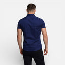 Heren Slim Fit Korte Mouw Overhemd Stretch Katoen Zomer Overhemd