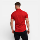 Heren Slim Fit Korte Mouw Overhemd Stretch Katoen Zomer Overhemd