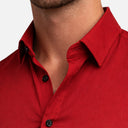 Heren Slim Fit Korte Mouw Overhemd Stretch Katoen Zomer Overhemd