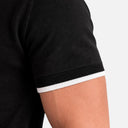 Men’s Slim Fit Polo Shirt Contrast Collar Lightweight Knit