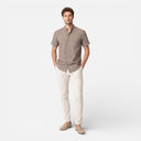Men’s Linen Cotton Blend Shirt Short Sleeve Lightweight Summer