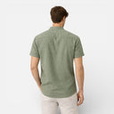 Men’s Linen Cotton Blend Shirt Short Sleeve Lightweight Summer