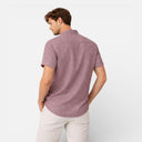 Men’s Linen Cotton Blend Shirt Short Sleeve Lightweight Summer