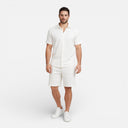Men’s Summer Outfit Shirt and Shorts Set Lightweight Textured