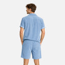 Men’s Corduroy Summer Set Shirt and Shorts Matching Outfit