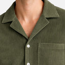 Men’s Corduroy Summer Set Shirt and Shorts Matching Outfit