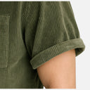 Men’s Corduroy Summer Set Shirt and Shorts Matching Outfit