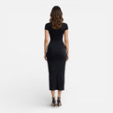 Women’s Bodycon Dress Short Sleeve Slim Fit Midi Elegant