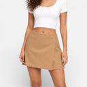 Women’s Elegant High Waist Skort Mini Wrap Skirt Shorts Summer