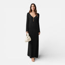 Women’s Knit Maxi Dress Hollow Out Breathable Beach Cover Up