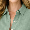 Damen Baumwolle Leinen Co-Ord Set Leichtes Lässiges Sommeroutfit