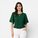 Women’s Chiffon Blouse Lightweight Elegant Short Sleeve Top