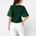 Women’s Chiffon Blouse Lightweight Elegant Short Sleeve Top