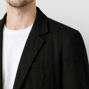 Men’s Linen Cotton Blazer Lightweight Breathable Tailored Summer Jacket