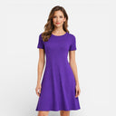 Women’s Cotton A-Line Mini Dress Breathable Summer Casual