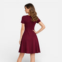 Women’s Cotton A-Line Mini Dress Breathable Summer Casual