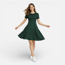 Women’s Cotton A-Line Mini Dress Breathable Summer Casual