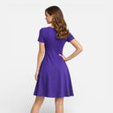 Women’s Cotton A-Line Mini Dress Breathable Summer Casual