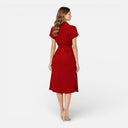 Women’s Midi Shirt Dress Lightweight Breathable Tie Waist