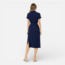 Women’s Midi Shirt Dress Lightweight Breathable Tie Waist