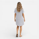 Women’s Linen Cotton Blend Shirt Dress Button Front Casual Summer Dress