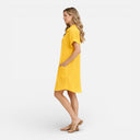 Women’s Linen Cotton Blend Shirt Dress Button Front Casual Summer Dress