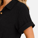 Women’s Linen Cotton Blend Shirt Dress Button Front Casual Summer Dress