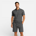 Men’s Summer Polo and Shorts Set Breathable Vacation Outfit