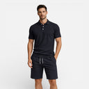 Men’s Summer Polo and Shorts Set Breathable Vacation Outfit