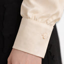 Women’s Chiffon Blouse Tie Neck Long Sleeve Elegant Top