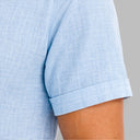 Men’s Linen Cotton Henley Shirt – Relaxed Fit Short Sleeve