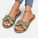 Women’s Comfortable Bow Slide Sandals Soft Footbed Summer Flats
