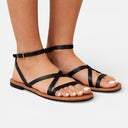 Women’s Strappy Flat Sandals Leather Classic Day Wear