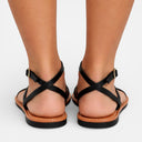 Women’s Strappy Flat Sandals Leather Classic Day Wear