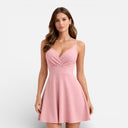 Damen V-Ausschnitt Cocktail Mini-Kleid – Eleganter Fit-and-Flare-Stil
