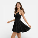 Damen V-Ausschnitt Cocktail Mini-Kleid – Eleganter Fit-and-Flare-Stil