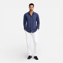 Heren Overhemd met Lange Mouwen en Knopen Lichtgewicht Losse Pasvorm