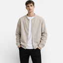 Men’s Summer Jacket Cotton Linen Lightweight Classic Fit