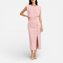 Women’s Premium Sheath Midi Dress Comfort Summer Office