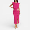 Women’s Premium Sheath Midi Dress Comfort Summer Office