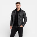 Barclay & Bloom | Men’s Leather Jacket – Classic Zipper Style with Stand Collar