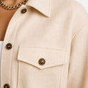 Romy Women’s Overshirt Jacket – Long Sleeve Button Front Shacket