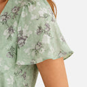 Tamara - Floral Maxi Dress with Flutter Sleeves