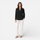 Women’s Linen Blouse Breathable Long Sleeve Shirt