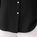 Women’s Linen Blouse Breathable Long Sleeve Shirt