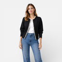 Barclay & Bloom | Women’s Pearl Trim Cardigan – Long Sleeve Knit Sweater