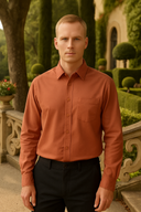 Adrian Men’s Cotton Shirt – Long Sleeve All-Season Wear