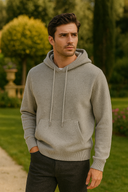Charlie Men’s Wool Hoodie – Long Sleeve Pullover with Kangaroo Pocket