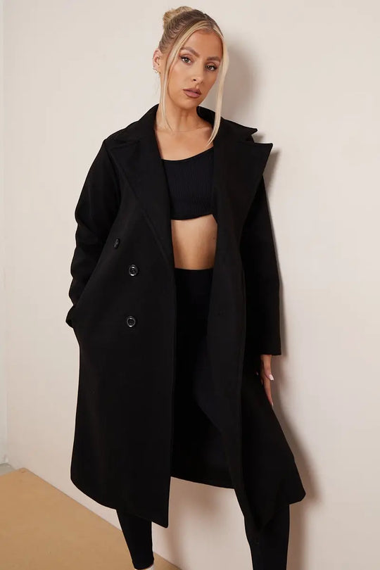 Isla - Women's Double-Breasted Belted Coat