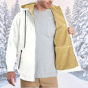 Caleb Herren Fleecejacke – Winter-Zip-Hoodie mit Sherpa-Futter